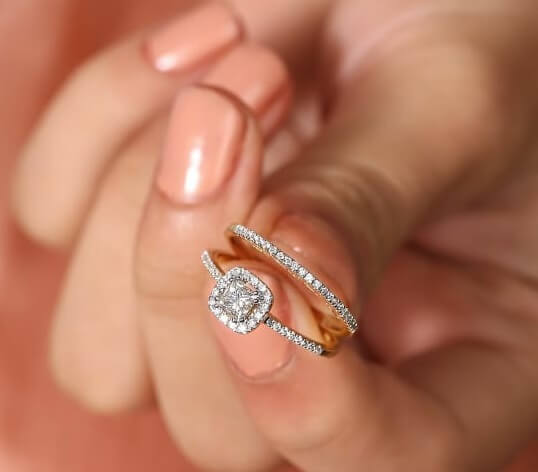 A solitaire  -  trendy diamond ring  design 