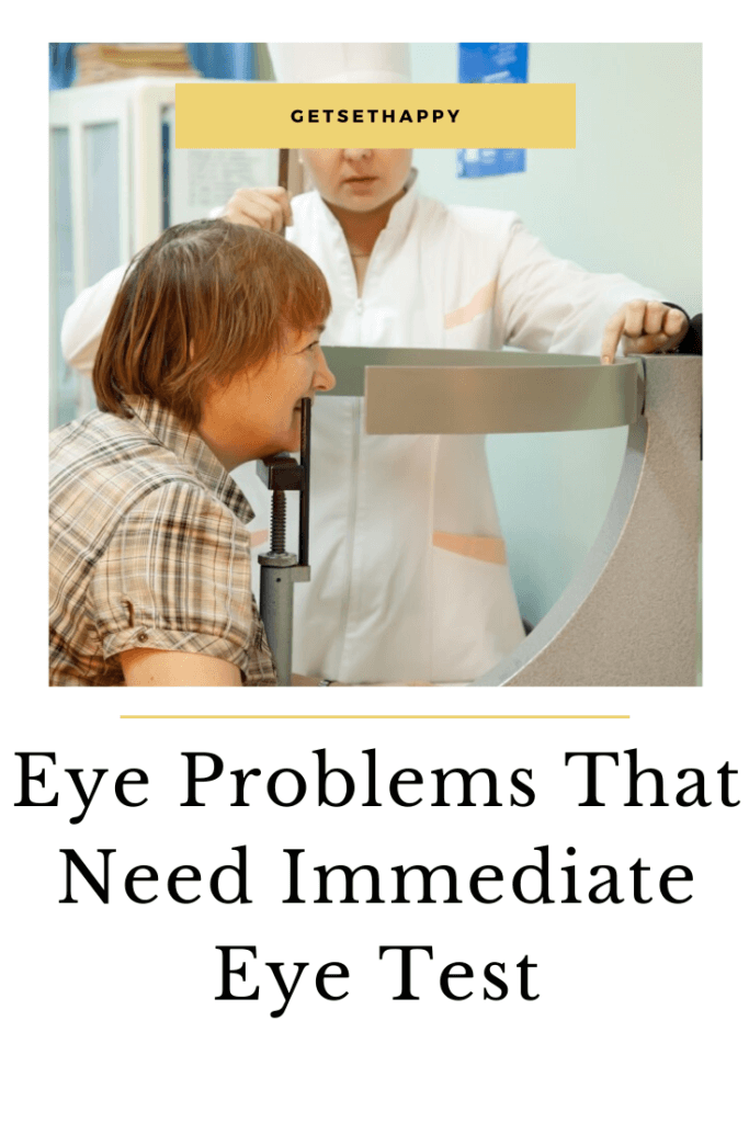 Eye Problems That Need Immediate Eye Test