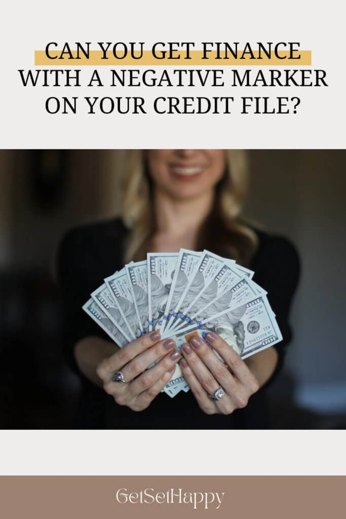 Can you get finance with a negative marker on your credit file?