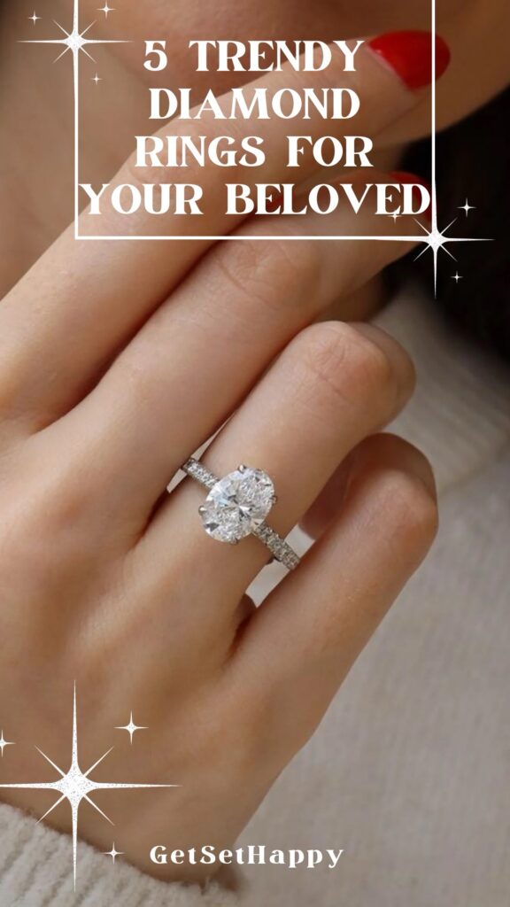 Trendy diamond rings for women 